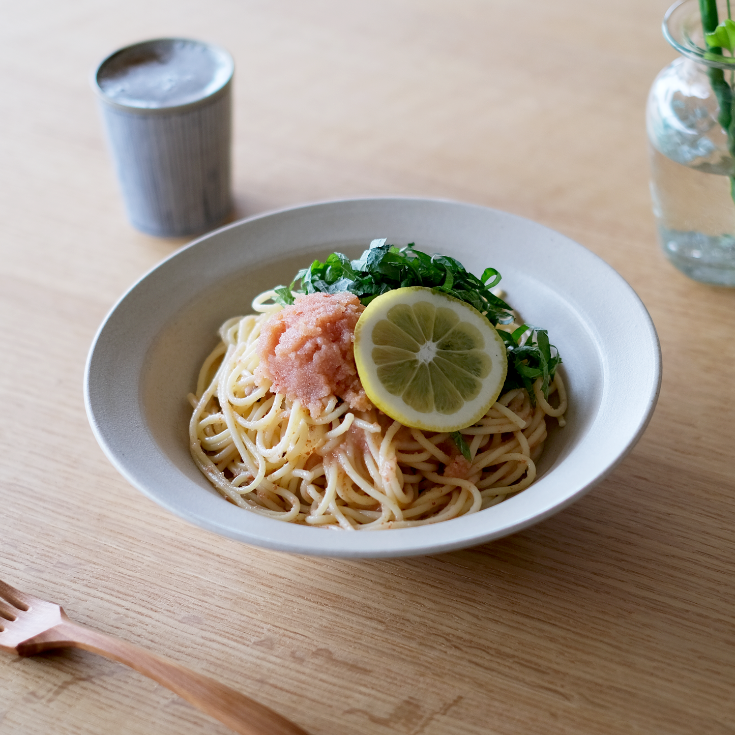 パスタ皿　白マット