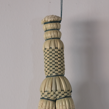 米澤ほうき工房：荒神箒　糸：ターコイズ