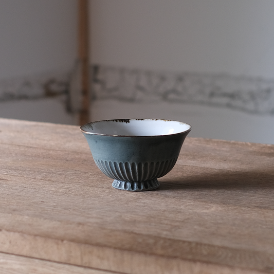 カフェオレボウル　薄青鼠