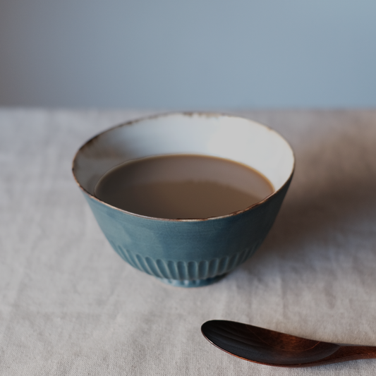 カフェオレボウル　青鼠【A】