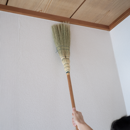 米澤ほうき工房：はたき箒　糸：ターコイズ