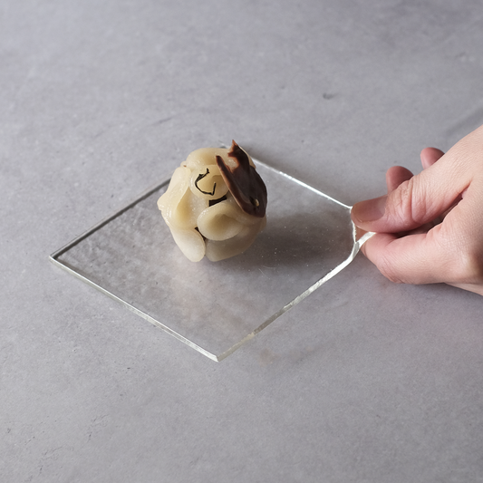 【3月19日までの販売】平皿 Origami クリア 100×100mm