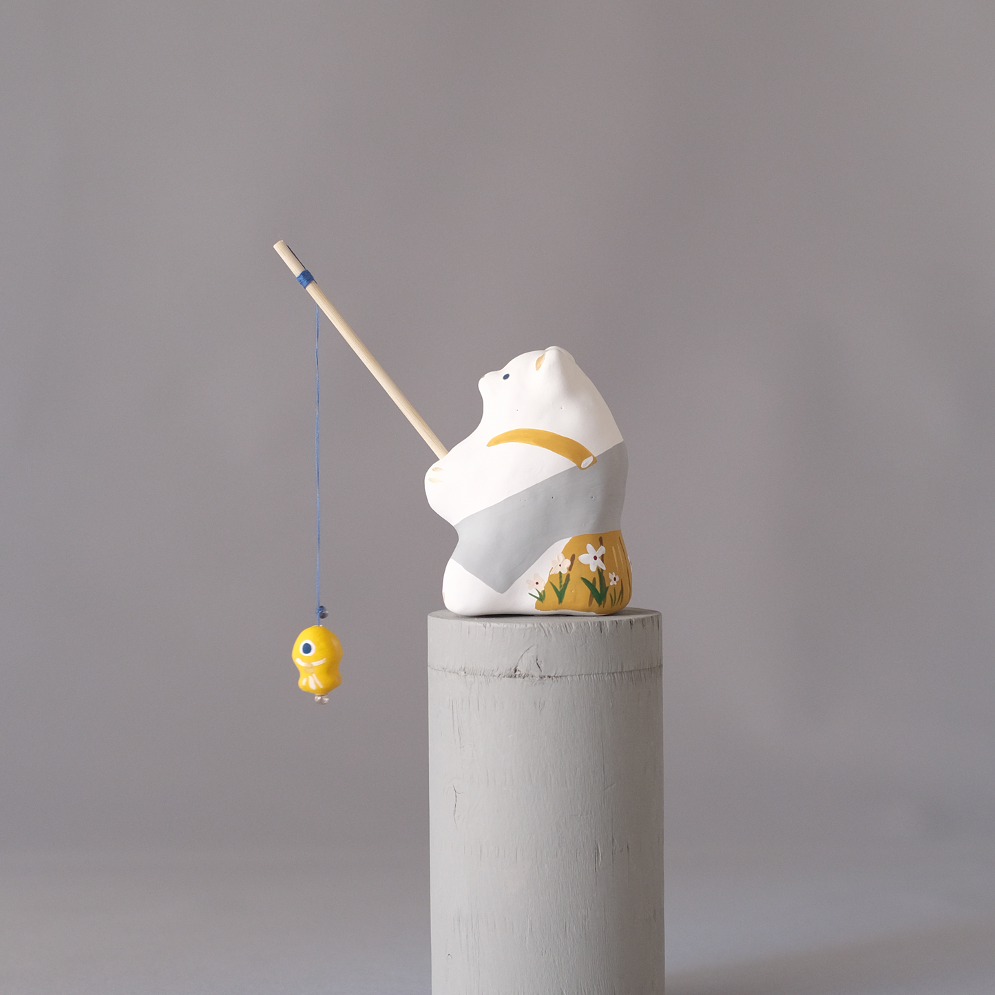 【3/9 ～ 11 18時まで販売】りなの村 張子展 はる、うらうら「釣りクマ」