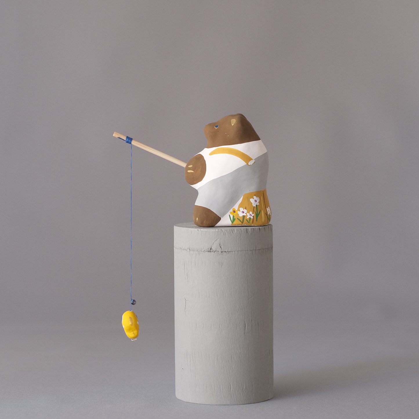 【3/9 ～ 11 18時まで販売】りなの村 張子展 はる、うらうら「釣りクマ」