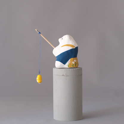 【3/9 ～ 11 18時まで販売】りなの村 張子展 はる、うらうら「釣りクマ」