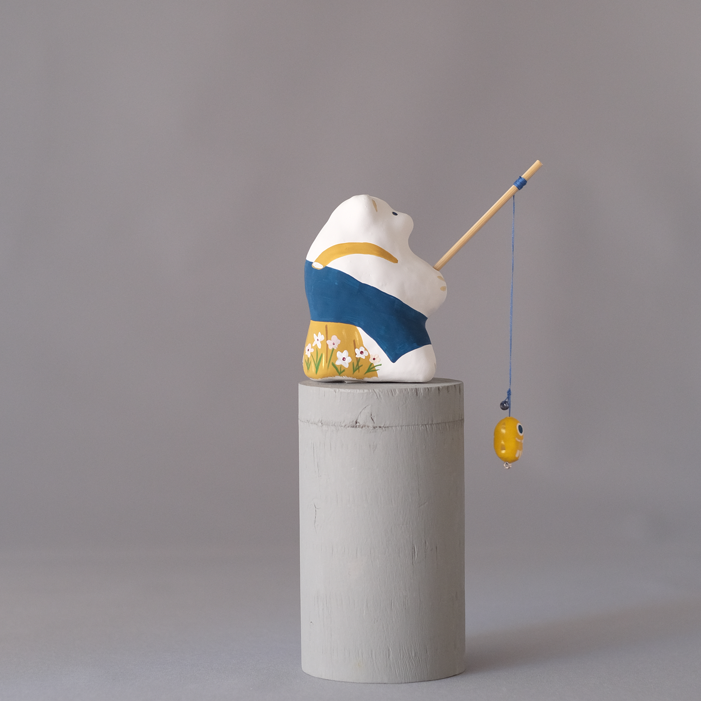 【3/9 ～ 11 18時まで販売】りなの村 張子展 はる、うらうら「釣りクマ」