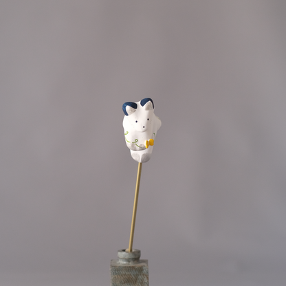 【3/9 ～ 11 18時まで販売】りなの村 張子展 はる、うらうら「春のキツネ(小)」