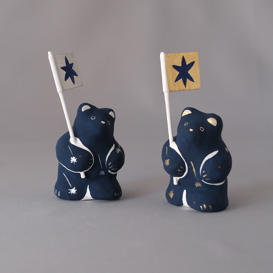 【3/9 ～ 11 18時まで販売】りなの村 張子展 はる、うらうら「北極星をめざすクマ」