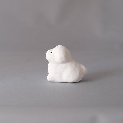 【3/9 ～ 11 18時まで販売】りなの村 張子展 はる、うらうら「白い犬」