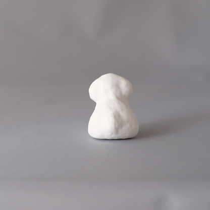 【3/9 ～ 11 18時まで販売】りなの村 張子展 はる、うらうら「白い犬」