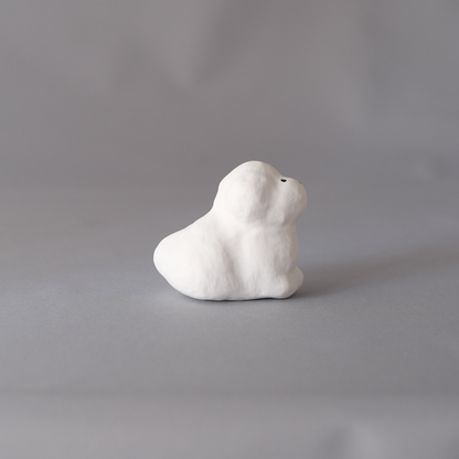 【3/9 ～ 11 18時まで販売】りなの村 張子展 はる、うらうら「白い犬」