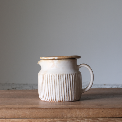 【石渡磨美 × ACOPOTTERY ふたり展】耐火ポット M 鎬 (しのぎ)