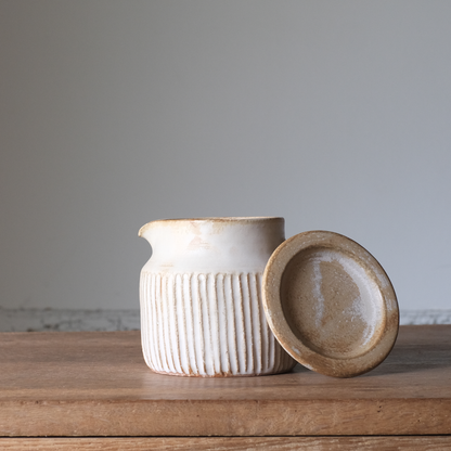 【石渡磨美 × ACOPOTTERY ふたり展】耐火ポット M 鎬 (しのぎ)