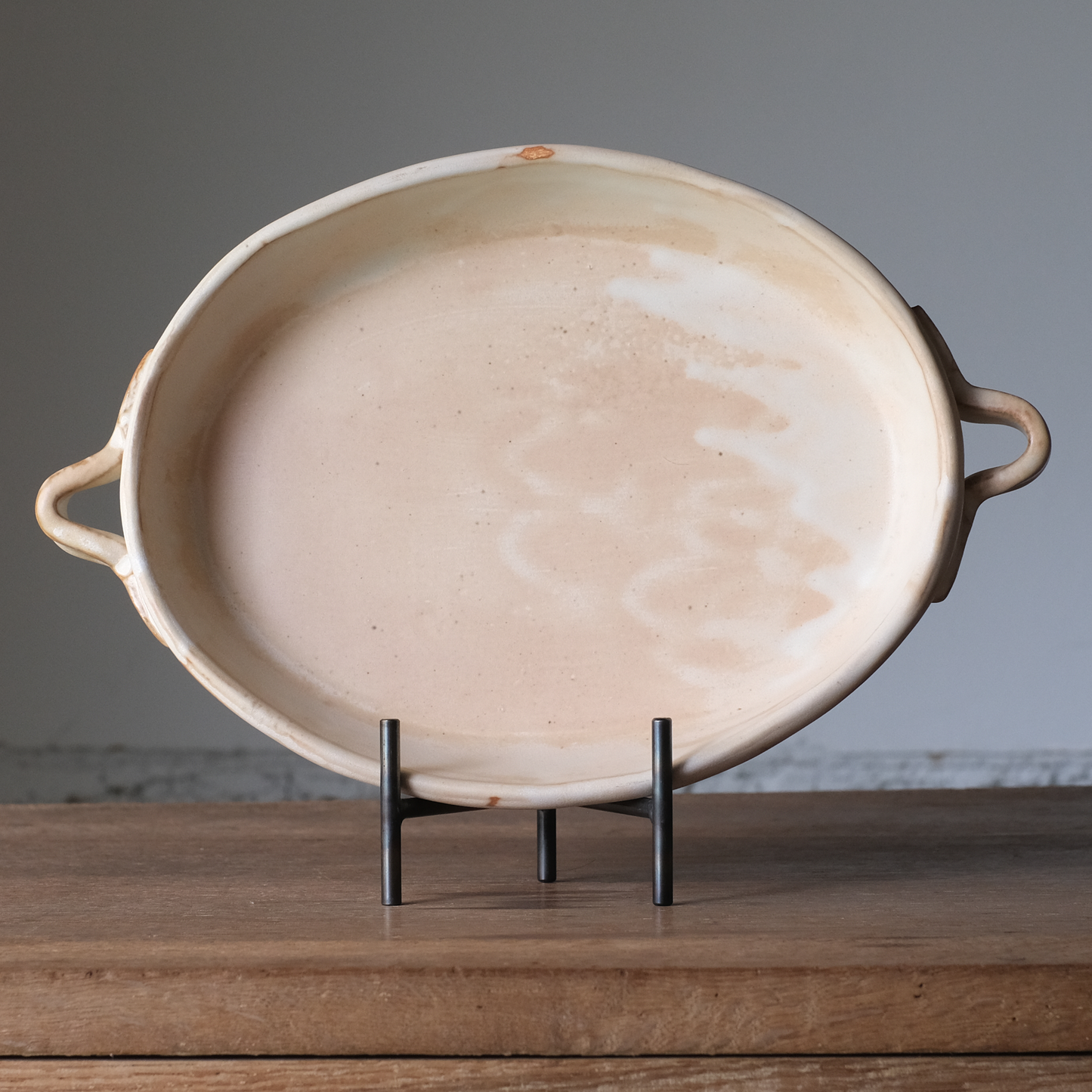 【石渡磨美 × ACOPOTTERY ふたり展】耐火オーバルプレート L 白