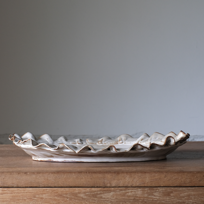 【石渡磨美 × ACOPOTTERY ふたり展】フリルプレート L 白