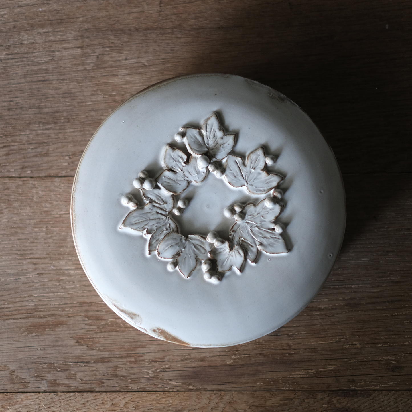 【石渡磨美 × ACOPOTTERY ふたり展】蓋付銅鑼鉢　白