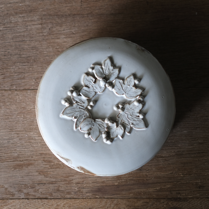 【石渡磨美 × ACOPOTTERY ふたり展】蓋付銅鑼鉢　白