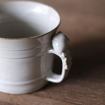 【石渡磨美 × ACOPOTTERY ふたり展】どんぐりマグ 白