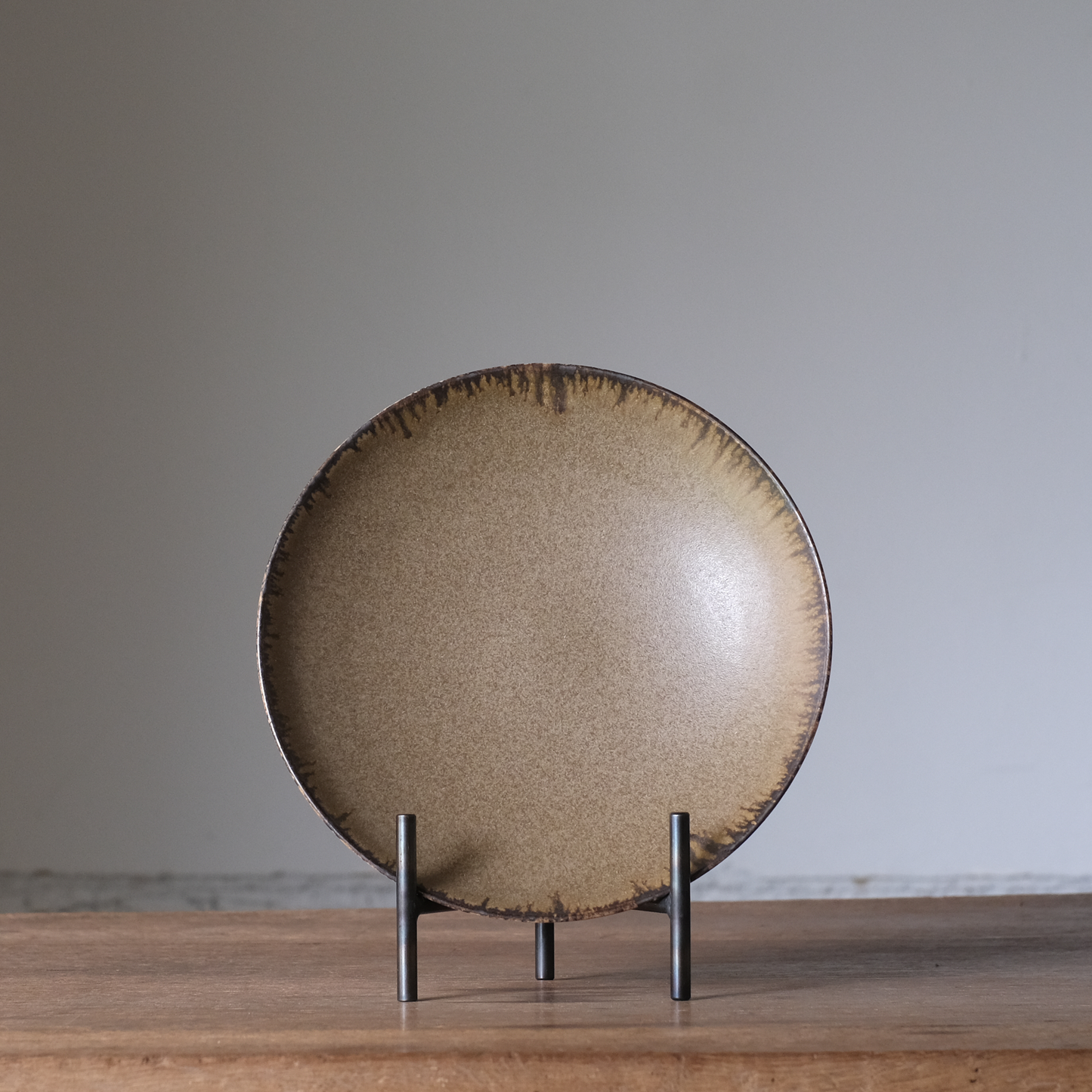 【石渡磨美 × ACOPOTTERY ふたり展】プレート深 M 茶