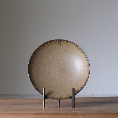 【石渡磨美 × ACOPOTTERY ふたり展】プレート深 M 茶