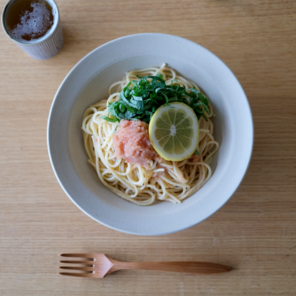 パスタ皿　白マット
