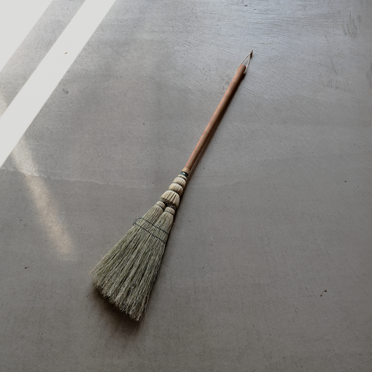 米澤ほうき工房：はたき箒　糸：ターコイズ