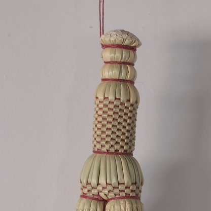 米澤ほうき工房：荒神箒　糸：赤